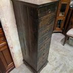 Oude Teakhouten Ladenkast, Apothekerskast, Archiefkast thumbnail 3