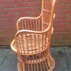 Vintage Fifties Bonacina Rotan Fauteuil/Pauwenstoel thumbnail 6