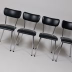 4 X Vintage Stoelen In Skai Leer, Jaren 60 thumbnail 5