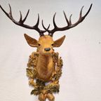 Vintage Hertenkop Gewei Kunststof Tirol Skihut Cafe Mancave thumbnail 3