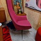 Roze Fauteuil Retro Draaistoel Roze Draaifauteuil thumbnail 6