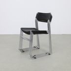 4X Dining Chair In Perforated Metal By Arrben Italy, 1980S thumbnail 13