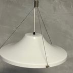 Jaren 70 Hanglamp Vintage Design Retro Lamp Wit Kunststof thumbnail 2