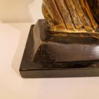 Artdeco Artnouveau Beeld Op Marmer Voet thumbnail 3