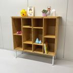 Vintage School Vakkenkast Roomdivider Boekenkast thumbnail 3
