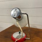 Vintage Bureaulamp Glas En Metaal thumbnail 8