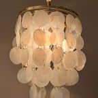 Opaline Capiz Parelmoer Goud Frame Schelp Hanglampen Meerdere Beschikbaar thumbnail 10