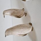 Een Set Van 4 Houten Vogels Messing Vogels Pinquin Vogels thumbnail 10