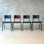 Retro Eettafelstoelen Nieuw Schoolstoel Stapelstoel Prijs Ps thumbnail 2