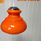 Vintage Hanglamp Oranje Glas thumbnail 3