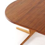 Vintage Ronde 2x Verlengbare Massief Teak Eettafel Tafel Deens thumbnail 3