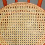 Super Charmante Set Van 4 Rode Vintage Thonet Design Bistrostoelen. thumbnail 9