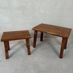 2X Brutalist ‘Nesting’ Tables – Oak thumbnail 3