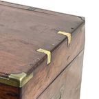 Military Campaign - 19Th C Fine English Liquor Cabinet - With Original Bottles - Very Rare! thumbnail 6