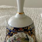 Prachtige Vintage Glanzend Tafelbel Pauw En Bloemen Design Met Gouden Afwerkingen thumbnail 6