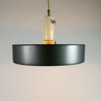 Anvia Almelo - J. Hoogervorst - "Model 4017" - Ufo Hanglamp - Antraciet - Dutch Design - 60'S thumbnail 3