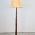 Art Deco Vloerlamp Oosters Gesneden Mahonie '30 Japandi Rare thumbnail 10