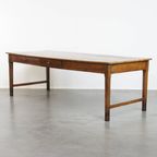 Charmante En Grote Antieke Eettafel Met Een Lade En Prachtige Originele Details thumbnail 14
