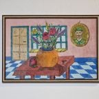 Vintage Pentekening Rien Van Kol Modern Ingelijst Schilderij thumbnail 6