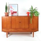 Vintage Teak Houten Dressoir | Highboard | Wandkast Deens thumbnail 3