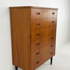Scandinavisch Vintage Teak Fineren Ladekast Kalmar thumbnail 10