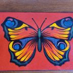 Wandtegel Keramiek - Vlinder - Gesigneerd thumbnail 2