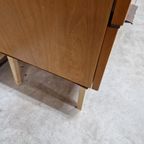 Vintage Dressoir Kastje Retro Dressoirtje Berken Fineer thumbnail 9