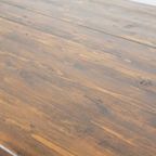Prachtige Antieke Engelse Pinewood Kloostertafel Uit De 19E Eeuw Met Mooie Originele Details thumbnail 15