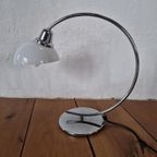 Vintage Bauhaus Stijl Tafel Lamp Chrome Glas thumbnail 5