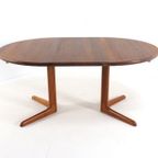 Ronde 2x Verlengbare Massief Teak Deens Eettafel Tafel Vintage thumbnail 12