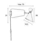 Zuiver Shady Wandlamp Wit thumbnail 6