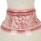 Roze Vintage Vaas West Germany Bloemen Üebelacker Keramik 634-30 thumbnail 8
