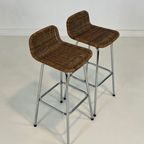 Set Of 2 Vintage Rattan Stools thumbnail 5