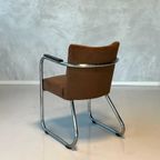 Jaren 30 Armstoel Vintage Sledestoel Buisframe Bauhaus Stoel thumbnail 4