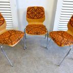 Mooi Set Van 4 Vintage Retro Formica Stoelen thumbnail 15