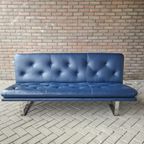 Artifort C684 Vintage Bank Artifort Leren Bank Blauwe Bank Kho Liang Le Bank thumbnail 3