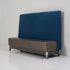 Officenow Ontvangst - Treinbank, Blauw / Champange Leder, 142 X 200 Cm thumbnail 2