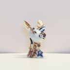 Porseleinen Beeld Vogel Vleugels Tak Bruin thumbnail 3