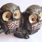 Ceramic Owls Sculpture By Elisabeth Vandeweghe For Perignem 1970S, Belgium. thumbnail 13