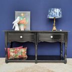 Zwarte Grenen Vintage Sidetable, Landelijke Houten Tafel thumbnail 10