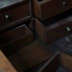 Waanzinnige, Karaktervolle Antieke 18e Eeuwse Engelse Dressoir/ Mule Chest thumbnail 2