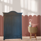 Grote Vintage Brocante Linnenkast Demontabel Off Black Van Farrow & Ball thumbnail 3
