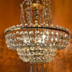 Murano Opaliserende Kristal Pegels Hanglamp Kroonluchter Kristal Vintage thumbnail 5