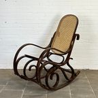 Vintage Thonet-Stijl Schommelstoel Bruin thumbnail 8