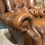 Engelse Springvale Chesterfield Oorfauteuil Suzanne Tabacco Bruin thumbnail 4