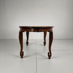 20e-eeuwse Anglo-indiase Ingelegde Botten Salontafel thumbnail 7