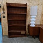Grote Boekenkast Vintage Boekenkast Teakfineer Wandkast Kast thumbnail 10