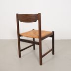 Mid-century Wengé Eetkamerstoelen Met Rotan Zitting - Set Van 4 thumbnail 14