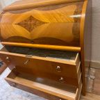 Vintage Rolltop Kast-/ Secretaire Deens thumbnail 14