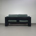 Two-seat Sofa “bastiano” From Afra & Tobia Scarpa For Gavina, Italy 60s. Black Solid Wood Frame A thumbnail 28